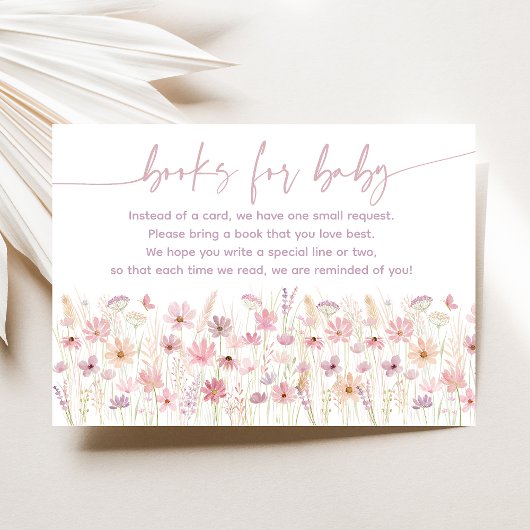 Carte D'accompagnement Demande de Baby shower de Fleur sauvage de Dusty P