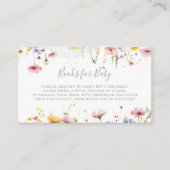 Carte D'accompagnement Demande de Baby shower de Fleur sauvage de prairie (Devant)
