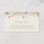 Carte D'accompagnement Demande de Baby shower de Fleur sauvage radiant (Devant)