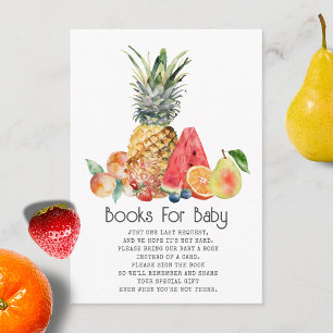 Carte D'accompagnement Demande de Baby shower de fruits