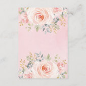 Carte D'accompagnement Demande de Baby shower de lapin rosé (Dos)