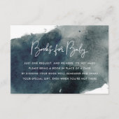 Carte D'accompagnement Demande de Baby shower de lave-encre Indigo (Devant)