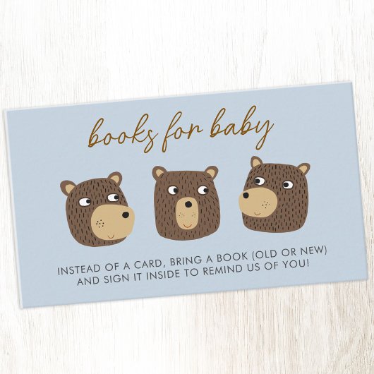 Carte D'accompagnement Demande de Baby shower de Little Bear Cub