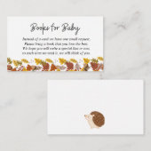 Carte D'accompagnement Demande de Baby shower de livres de hérisson d'aut (Devant / Derrière)