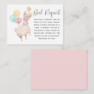 Carte D'accompagnement Demande de Baby shower de Llama doux