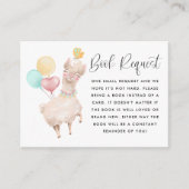 Carte D'accompagnement Demande de Baby shower de Llama doux (Devant)