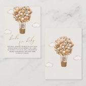 Carte D'accompagnement Demande de Baby shower de l'ours en peluche (Devant / Derrière)