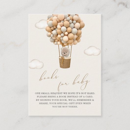 Carte D'accompagnement Demande de Baby shower de l'ours en peluche (Devant)