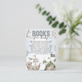 Carte D'accompagnement Demande de Baby shower de pirate nautique (Debout devant)