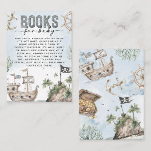 Carte D'accompagnement Demande de Baby shower de pirate nautique