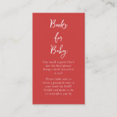 Carte D'accompagnement Demande de Baby shower de réservation de ports de  (Devant)