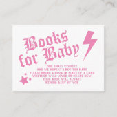 Carte D'accompagnement Demande de Baby shower de rouleaux Roche N Rose (Devant)