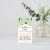 Carte D'accompagnement Demande de Baby shower de Saint-Guacamole Avocado (Debout devant)