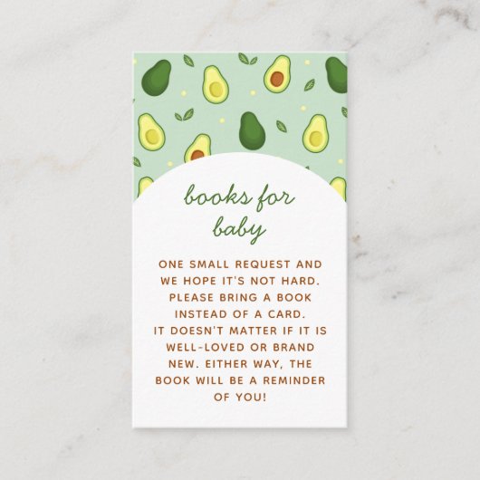 Carte D'accompagnement Demande de Baby shower de Saint-Guacamole Avocado (Devant)