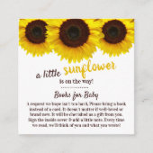 Carte D'accompagnement Demande de Baby shower de tournesol (Devant)