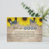 Carte D'accompagnement Demande de Baby shower de tournesol rustique (Debout devant)