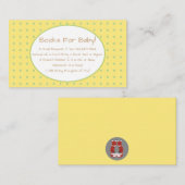 Carte D'accompagnement Demande de Baby shower d'oiseaux jaunes Insérer (Devant / Derrière)