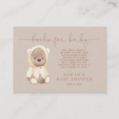 Carte D'accompagnement Demande de Baby shower d'ours en peluche Brown neu (Devant)