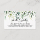 Carte D'accompagnement Demande de Baby shower Eucalyptus Aquarelle (Devant)