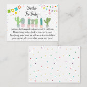 Carte D'accompagnement Demande de Baby shower Fiesta Cactus (Devant / Derrière)