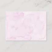 Carte D'accompagnement Demande de Baby shower Fleur sauvage rose violet (Dos)