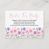 Carte D'accompagnement Demande de Baby shower Fleur sauvage rose violet (Devant)