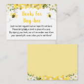 Carte D'accompagnement Demande de Baby shower Floral Bee Gold (Devant / Derrière)