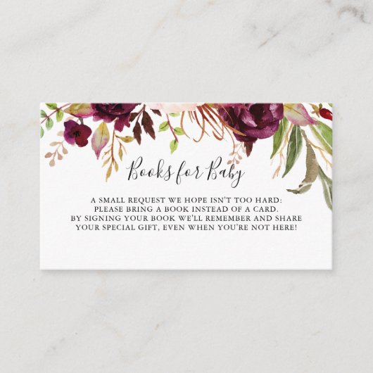 Carte D'accompagnement Demande de Baby shower Floral Boho Rustique (Devant)