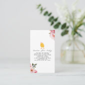 Carte D'accompagnement Demande de Baby shower Floral Chick Baby (Debout devant)