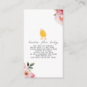 Carte D'accompagnement Demande de Baby shower Floral Chick Baby (Devant)