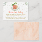 Carte D'accompagnement Demande de Baby shower Floral Peach Gold (Devant / Derrière)