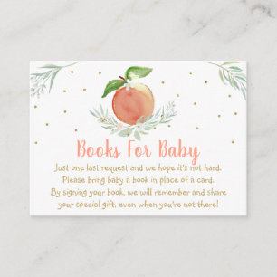 Carte D'accompagnement Demande de Baby shower Floral Peach Gold