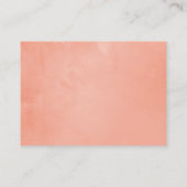 Carte D'accompagnement Demande de Baby shower Floral Pêche & Bourgogne (Dos)