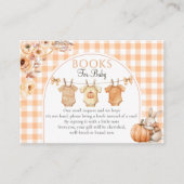 Carte D'accompagnement Demande de Baby shower Floral Petit Citrouille (Devant)