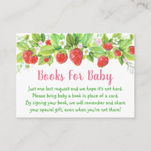 Carte D'accompagnement Demande de Baby shower Floral Rose fraise