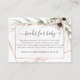 Carte D'accompagnement Demande de Baby shower géométrique Eucalyptus