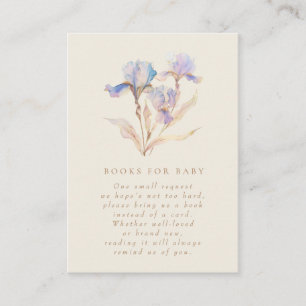 Carte D'accompagnement Demande de Baby shower Iris Watercolor