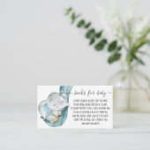 Carte D'accompagnement Demande de Baby shower Jote Elephant Boy Book (Debout devant)