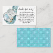 Carte D'accompagnement Demande de Baby shower Jote Elephant Boy Book (Devant / Derrière)