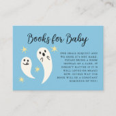 Carte D'accompagnement Demande de Baby shower Little Boo Blue (Devant)