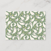 Carte D'accompagnement Demande de Baby shower Little Boo Green (Dos)