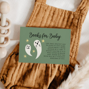 Carte D'accompagnement Demande de Baby shower Little Boo Green