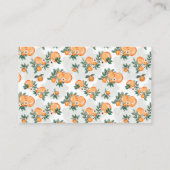 Carte D'accompagnement Demande de Baby shower Little Cutie Oranges (Dos)