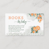 Carte D'accompagnement Demande de Baby shower Little Cutie Oranges (Devant)