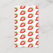 Carte D'accompagnement Demande de Baby shower Little Strawberry (Dos)