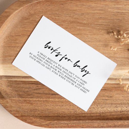 Carte D'accompagnement Demande de Baby shower moderne élégant