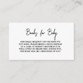 Carte D'accompagnement Demande de Baby shower moderne noir et blanc (Devant)