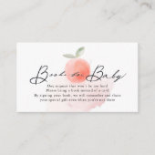 Carte D'accompagnement Demande de Baby shower Peach Watercolor (Devant)