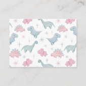 Carte D'accompagnement Demande de Baby shower pour fille Dinosaur (Dos)