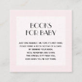 Carte D'accompagnement Demande de Baby shower pour fille rose chic (Devant)
